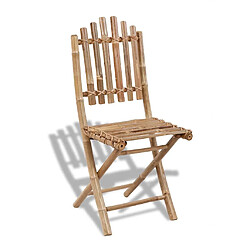 Avis vidaXL Chaises pliables de jardin 2 pcs Bambou