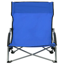 Avis vidaXL Chaises de plage pliables - Lot de 2, Bleu