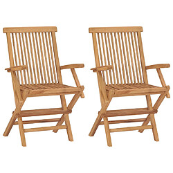 Avis vidaXL Chaises de jardin avec coussins bleu clair - Lot de 2