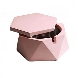 Cendrier Céramique Coupe-vent avec Couvercle - Rose