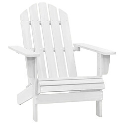 vidaXL Chaise de jardin bois blanc