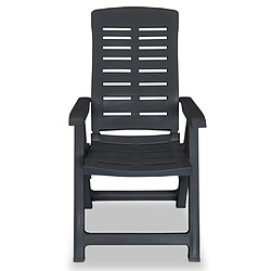 Acheter vidaXL Chaises inclinables - Plastique anthracite