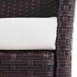 Mendler Lot de 2 fauteuils de jardin - Marron