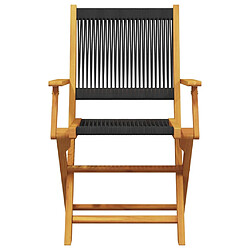 Acheter Vidaxl Chaises pliantes de jardin - Bois d'acacia massif noir (lot de 4)