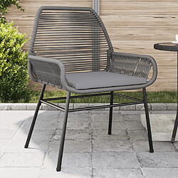 vidaXL Chaises de jardin lot de 2 avec coussins