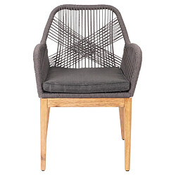 Avis Mendler Fauteuil de jardin en bois - Gris
