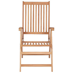 Avis vidaXL Chaises inclinables et pliantes lot de 2 - Bois de teck