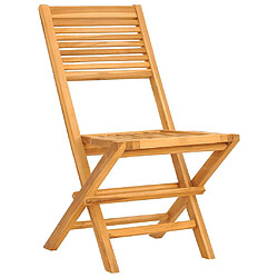 Avis vidaXL Chaises de jardin pliantes - Lot de 2 - Teck massif
