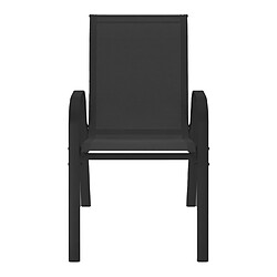 Avis Idmarket MARKET Chaises jardin LYMA - Lot de 4 - Métal Textilène Noir