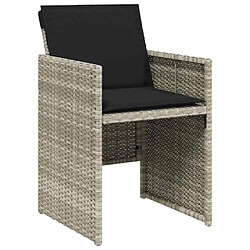 Acheter vidaXL Chaises de jardin pliables 4 pièces gris clair