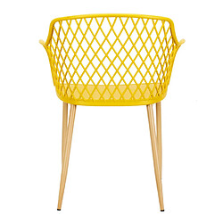 Paris prix lot de 4 chaises de jardin - Jaune pas cher