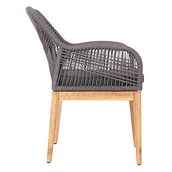 Acheter Mendler Fauteuil de jardin en bois - Gris