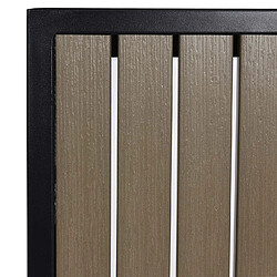 Mendler Salon de jardin table + 2 chaises - Noir/gris