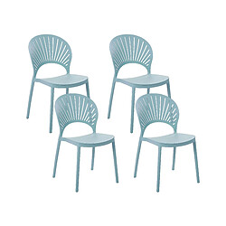 BELIANI Chaises de jardin OSTIA - Bleu clair