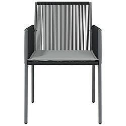 Acheter vidaXL Chaises de jardin et coussins - Lot de 2 - Noir