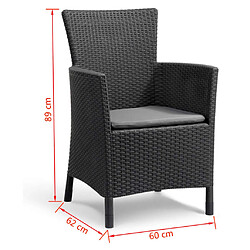 KETER Chaise jardin Iowa - Graphite pas cher
