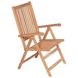 Acheter vidaXL Chaises inclinables et pliantes lot de 2 - Bois de teck
