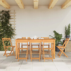 Acheter vidaXL Chaises de bistrot pliantes lot de 8 - Bois d'acacia solide