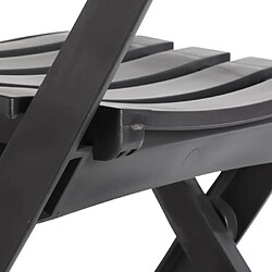 Acheter Grosfillex Chaise de jardin pliante Miami - Anthracite