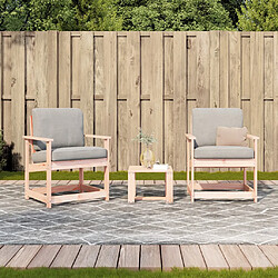Avis vidaXL Salon de jardin 3 pcs bois massif