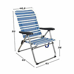 Color Baby Chaise de Plage Blanc Blue marine