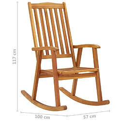 vidaXL Chaise à bascule - Acacia massif pas cher