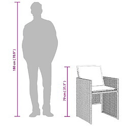 vidaXL Chaises de jardin pliables 4 pièces gris clair pas cher