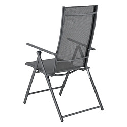 En.casa Chaises de jardin pliables - Gris foncé pas cher