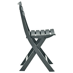 Sunnydays Chaise de jardin pliable - Gris anthracite pas cher