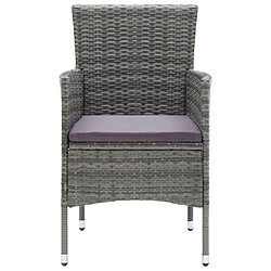 Acheter vidaXL Chaises à manger de jardin - Lot de 4 - Gris