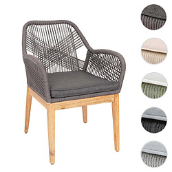 Mendler Fauteuil de jardin en bois - Gris