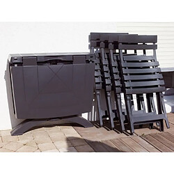 Grosfillex Chaise de jardin pliante Miami - Anthracite