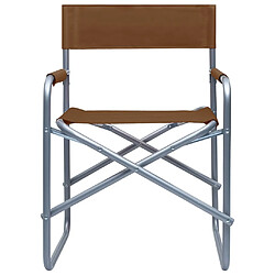 Avis vidaXL lot de 2 chaises de metteur en scène Acier Marron