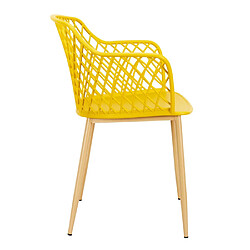 Acheter Paris prix lot de 4 chaises de jardin - Jaune