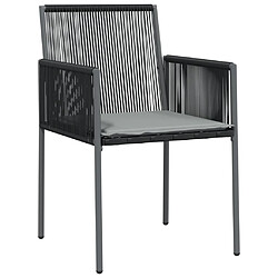 Avis vidaXL Chaises de jardin et coussins - Lot de 2 - Noir