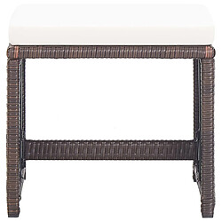 Avis Vidaxl Tabourets de jardin en résine tressée - Marron