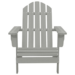 vidaXL Chaise de jardin bois massif gris