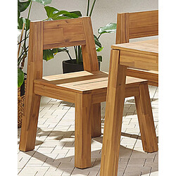 Beliani Chaise de jardin Livorno - Bois d'acacia