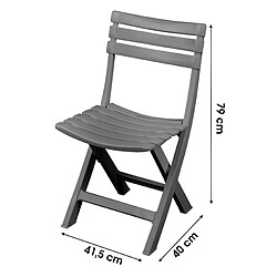 Avis Sunnydays Chaise de jardin pliable - Gris anthracite