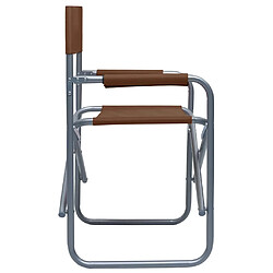 Acheter vidaXL lot de 2 chaises de metteur en scène Acier Marron