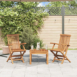 Avis vidaXL Chaises pliables de jardin - Bois de teck solide