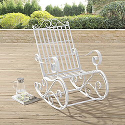 Acheter En.casa Fauteuil de jardin à bascule - Blanc