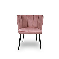 Avis MEUBLER DESIGN Belair - Chaise de salle à manger rose