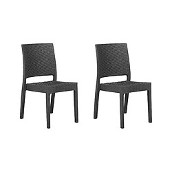 BELIANI Chaise de jardin FOSSANO - Gris graphite