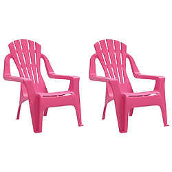 vidaXL Chaises de jardin enfants - Lot de 2 - Rose