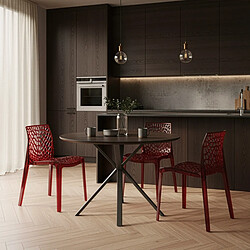 GRAND SOLEIL Chaise Gruvyer - Transparente Rouge