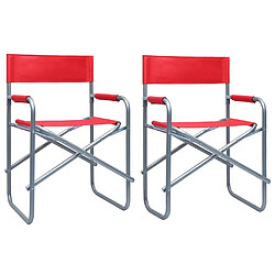 vidaXL Chaises metteur en scène Acier - Rouge