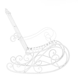 Avis En.casa Fauteuil de jardin à bascule - Blanc