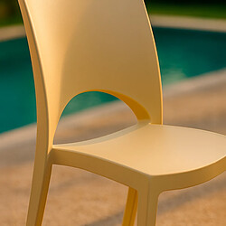 Chaises Paris Grand Soleil - Beige - Lot de 24 pas cher