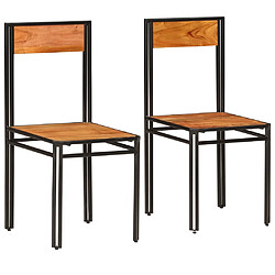 vidaXL Chaises à manger - Bois d'acacia massif